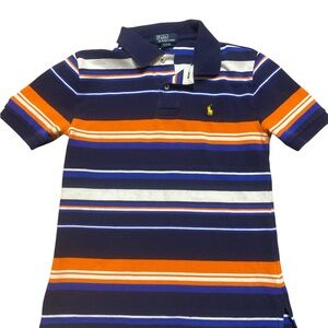Polo by Ralph Lauren Kids Polo Shirt - Blue, Orange, White Stripes